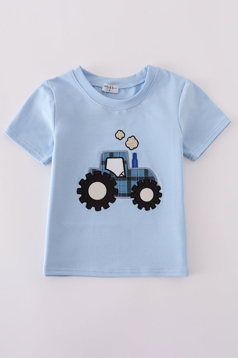 Blue Tractor By Top