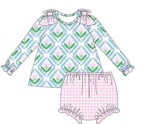 RTS-Diamond Floral BLOOMER SET